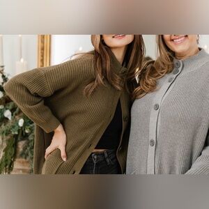 Smash + Tess Olive Green Cardigan